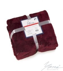 DIAMANTOVÁ FLEECE DEKA BORDEAUX