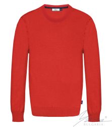 Pánský svetr s dlouhým rukávem a výstřihem Červené