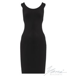 Dámské šaty z elastického úpletu, Černá