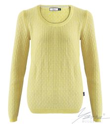 Dámský svetr tepající žlutá/St.Šedá
