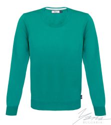 Pánský tenký vlněný svetr s kulatým výstřihem tmavé barvysyn