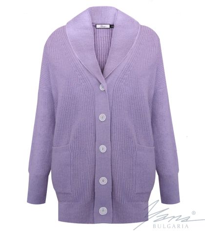 Dámský svetr s vysokým polo límečkem fialova