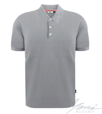 Herrenpoloshirt, kurze Ärmel, grau