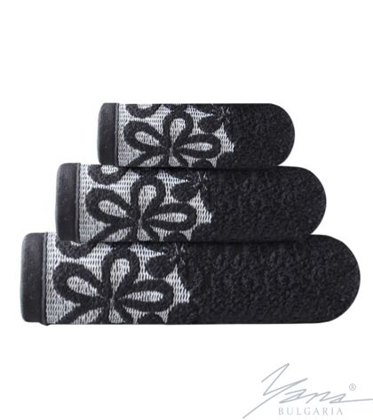 Microcotton towel DANTE black