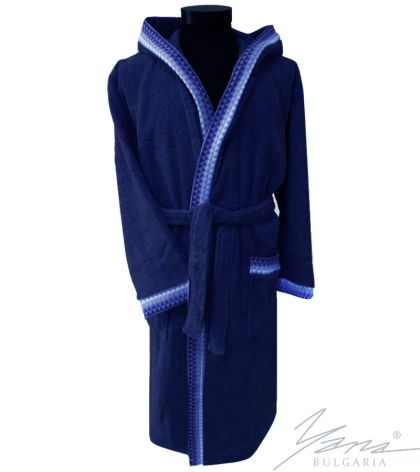 Teens' bathrobe F296 dark blue