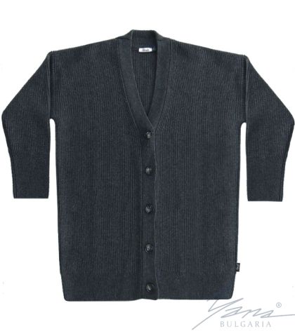 Women's wool cardigan with buttons gray
