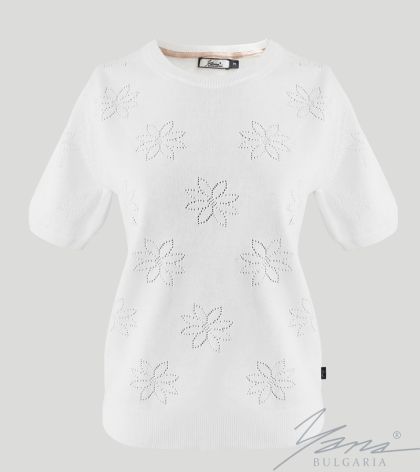 Dámský svetr bije biely