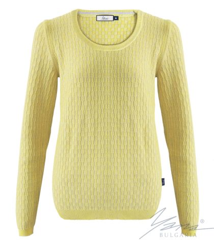 Dámský svetr tepající žlutá/St.Šedá