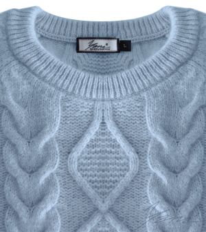 Women's crew neck sweater in blue