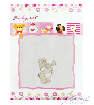 Dětská souprava Microcotton s výšivkou v krabičcebílý