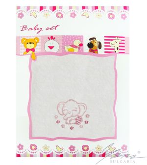 Dětská souprava Microcotton s výšivkou v krabičcebílý