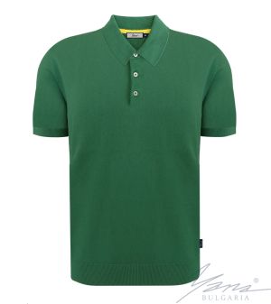 Herrenpoloshirt, kurze Ärmel, grun