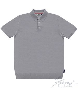 Herrenpoloshirt, kurze Ärmel, grau