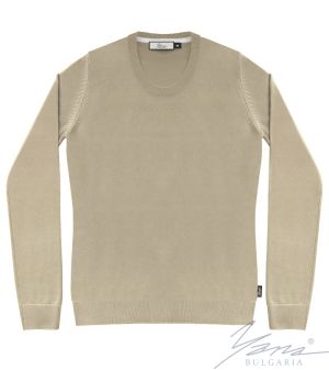 Damenpullover, Halssaum, beige