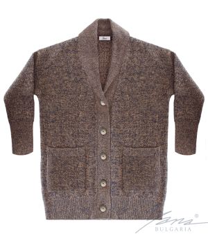 Dámský svetr s vysokým polo límečkem melange