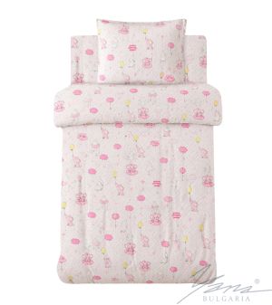 Kinderbettwäsche mit rosa Wolken