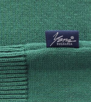 Pánský svetr s dlouhým rukávem s výstřihem do V, zelená