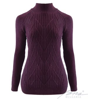 Dámský svetr s francouzským límečkem burgundské