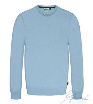 Pánský svetr s kulatým výstřihem, dlouhý rukáv, lehký syn