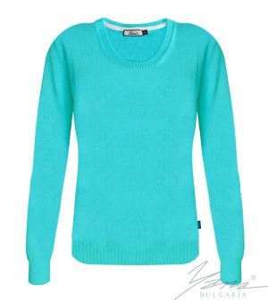 Women's crew neck sweater in mint