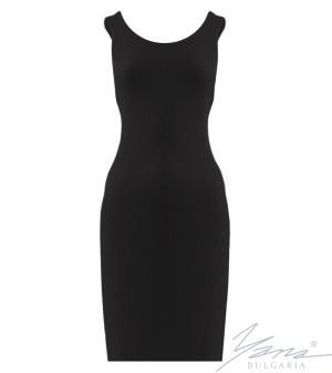 Dámské šaty z elastického úpletu, Černá