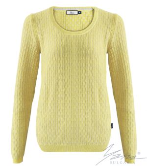 Dámský svetr tepající žlutá/St.Šedá